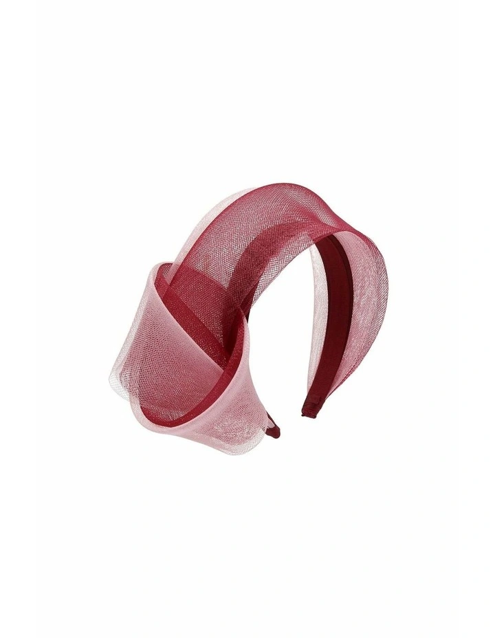 Britney Fascinator in Burgundy Pink image 2