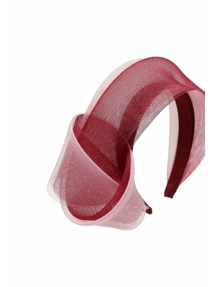 Britney Fascinator in Burgundy Pink image 6