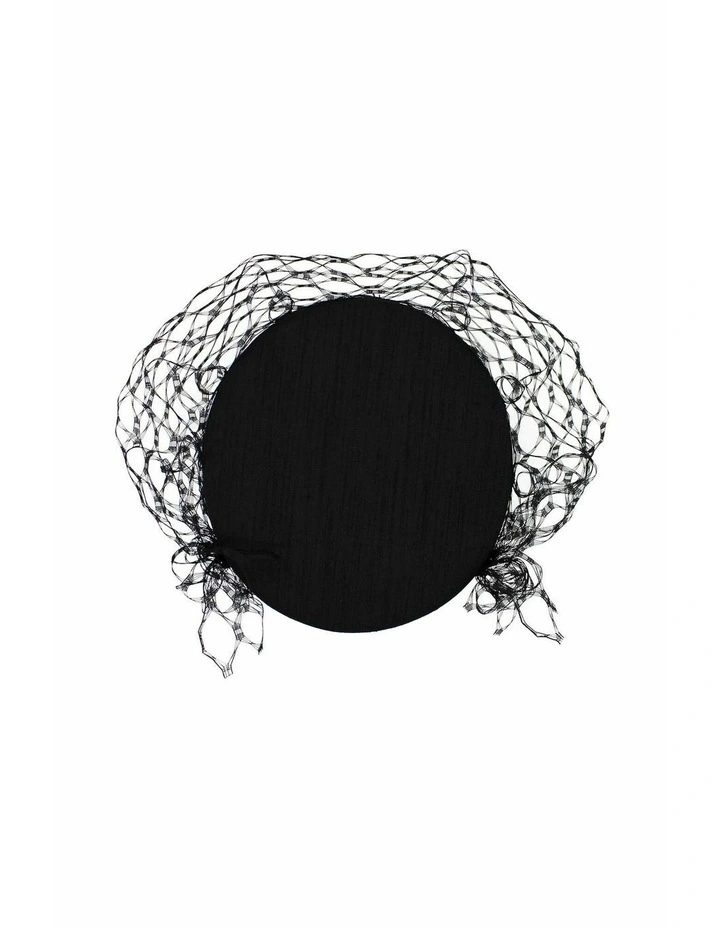 Zahra Pillbox Hat in Black image 7