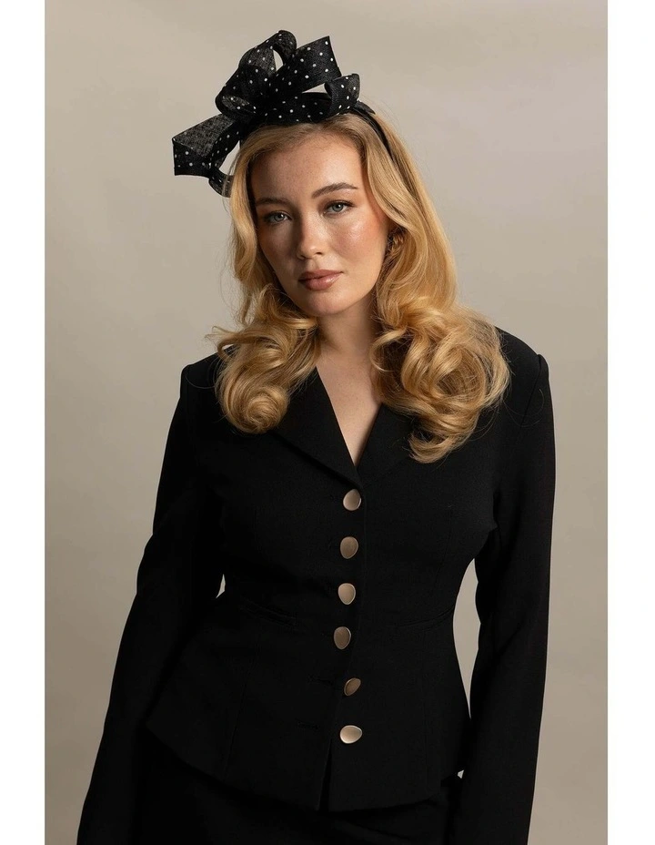 Sadie Fascinator in Black image 3