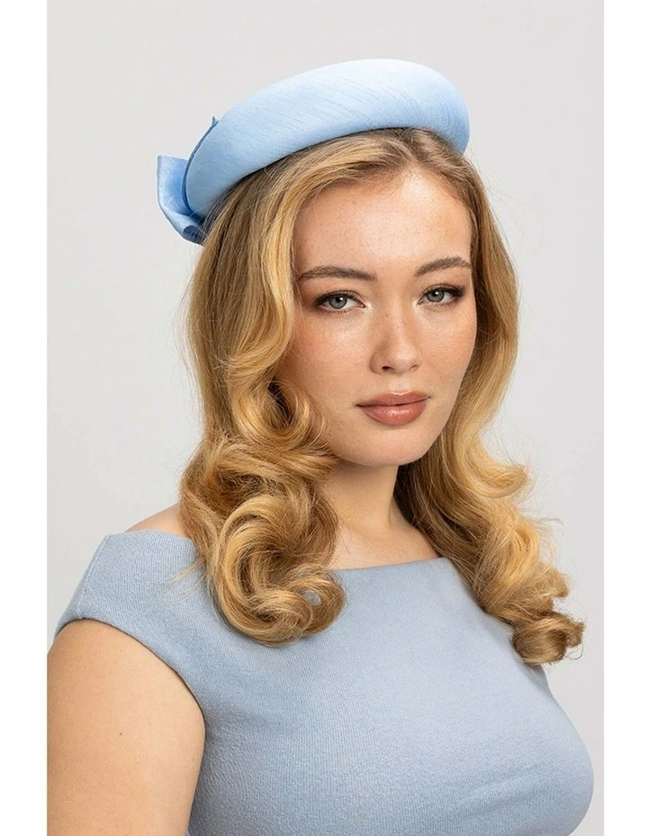 Samara Pillbox Hat in Blue image 1