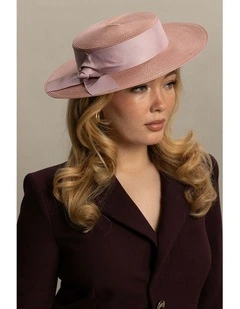Clarke Racewear Boater in Blush Pink