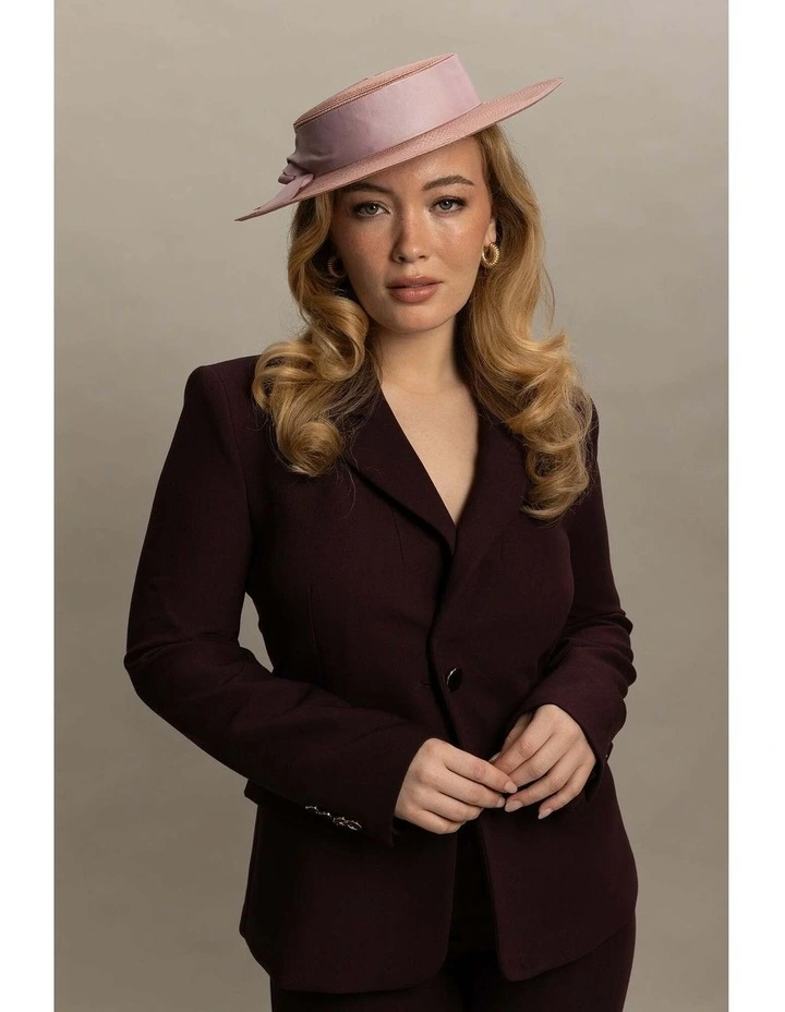 Clarke Racewear Boater in Blush Pink image 7