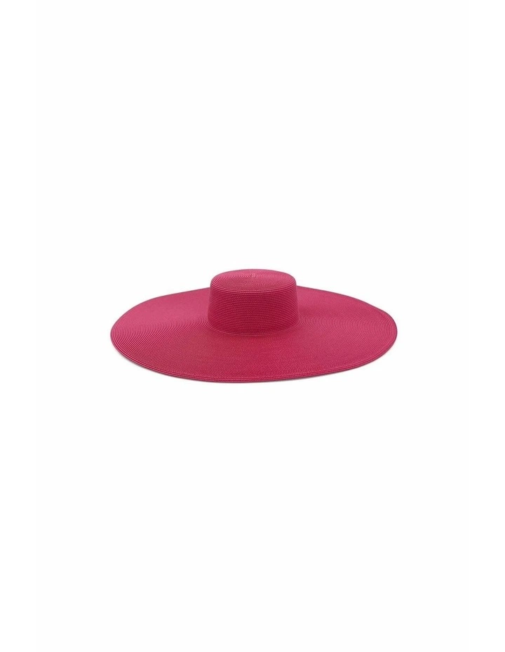Savannah Racewear Wide-Brim Boater in Magenta Pink image 2