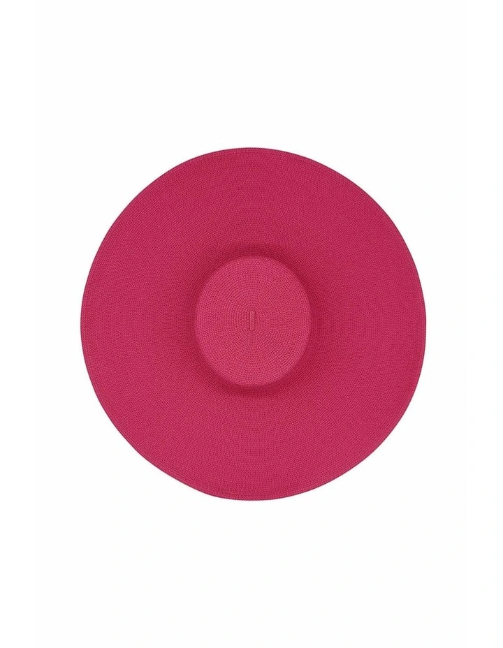 Savannah Racewear Wide-Brim Boater in Magenta Pink image 5