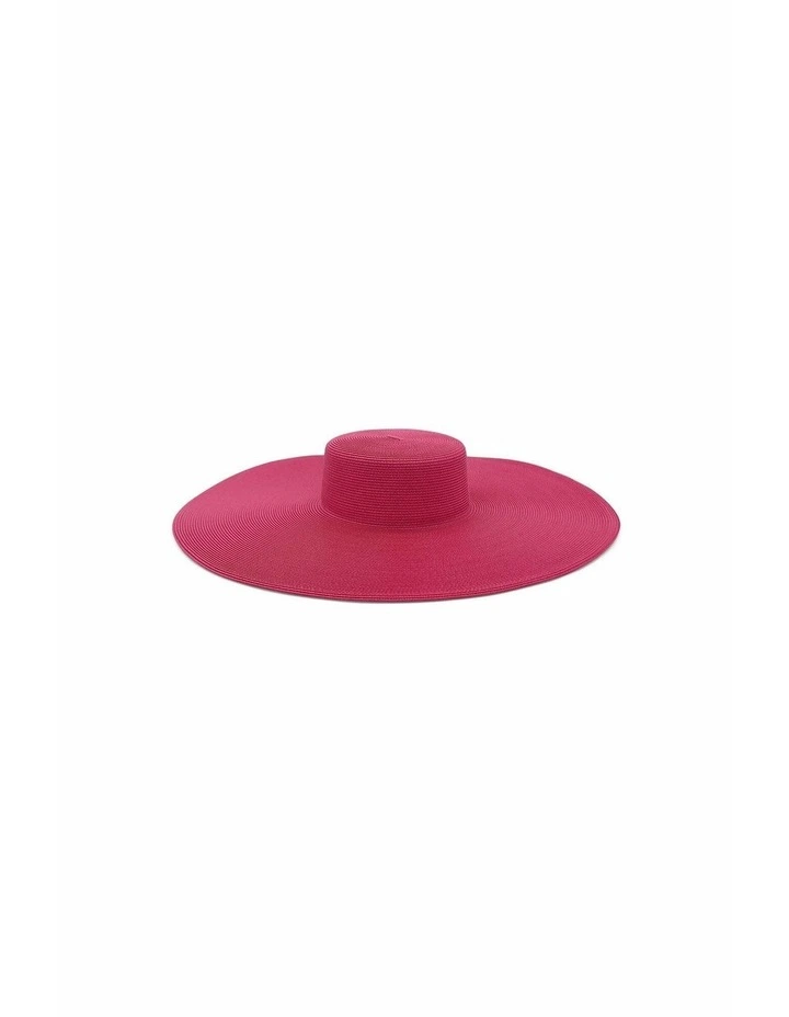 Savannah Racewear Wide-Brim Boater in Magenta Pink image 7