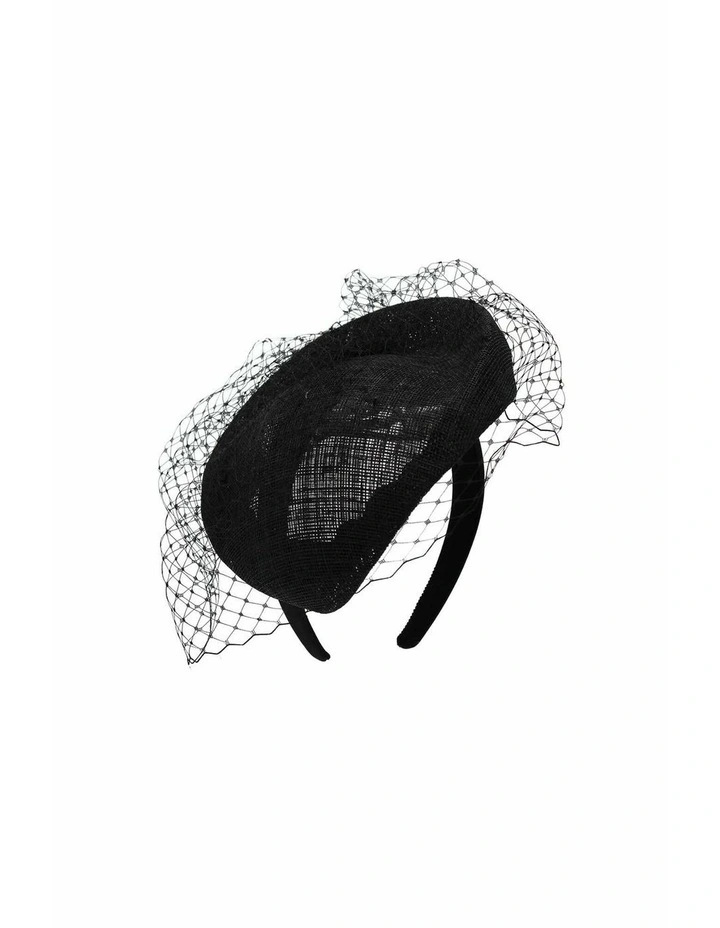 Willow Fascinator in Black image 2