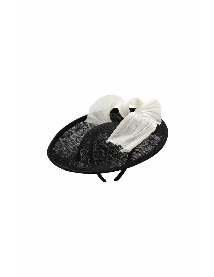 Yumi Fascinator in Black & White image 4