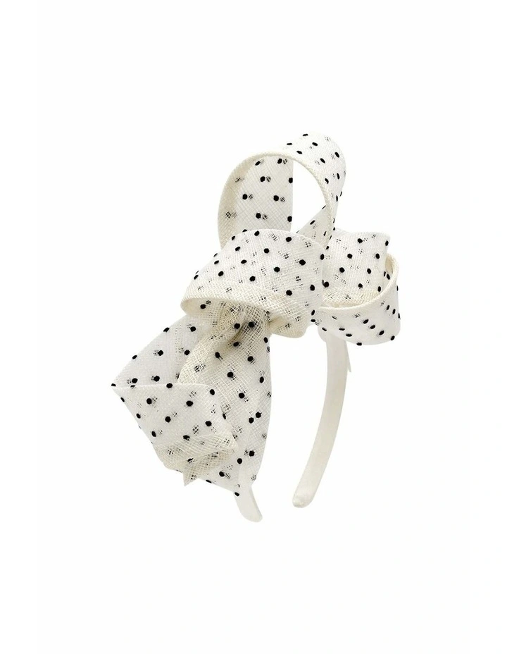 Sadie Fascinator in Ivory White image 2