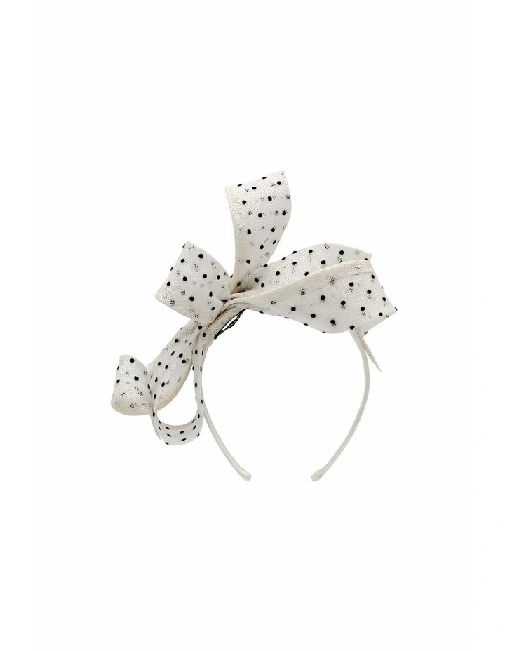Sadie Fascinator in Ivory White image 4