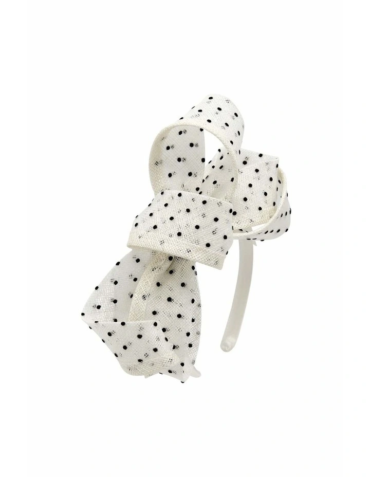 Sadie Fascinator in Ivory White image 5