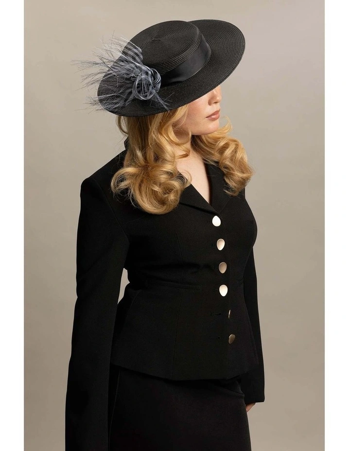 Nala Racewear Boater in Black image 3