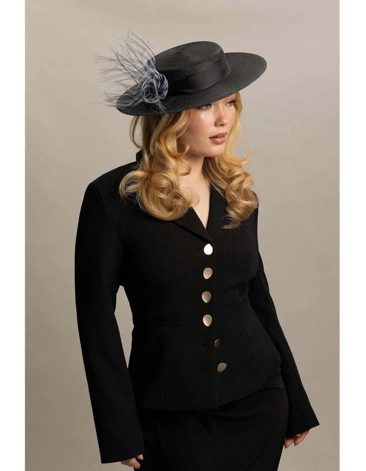 Nala Racewear Boater in Black image 5