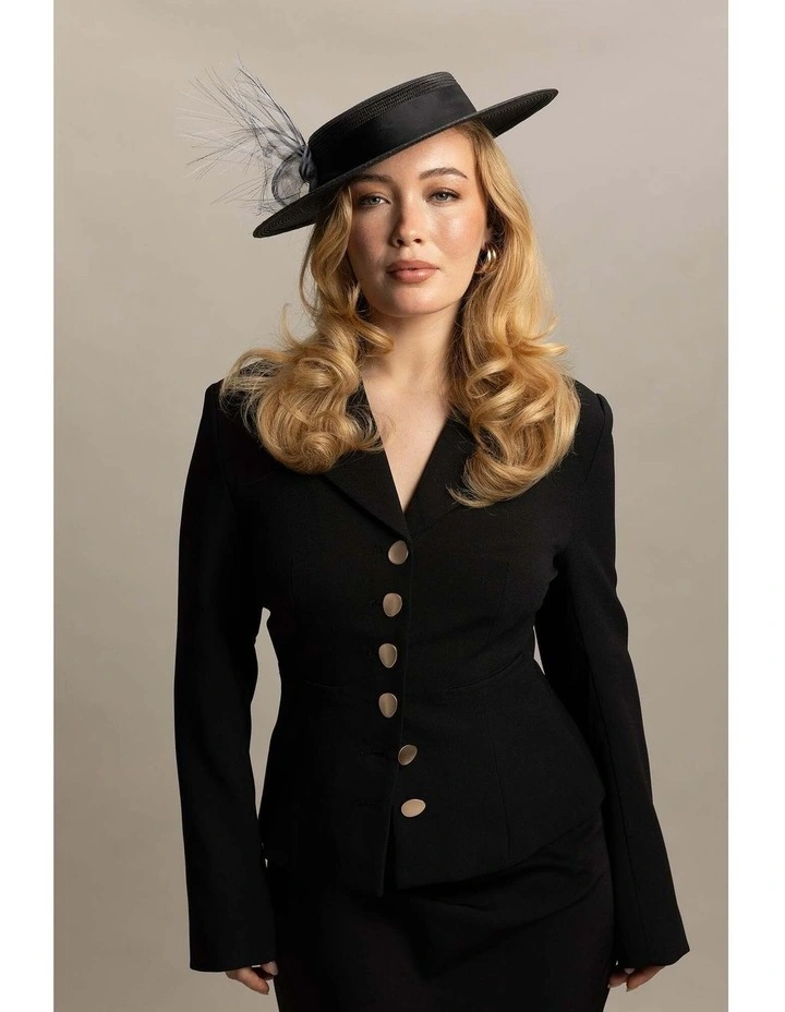 Nala Racewear Boater in Black image 6