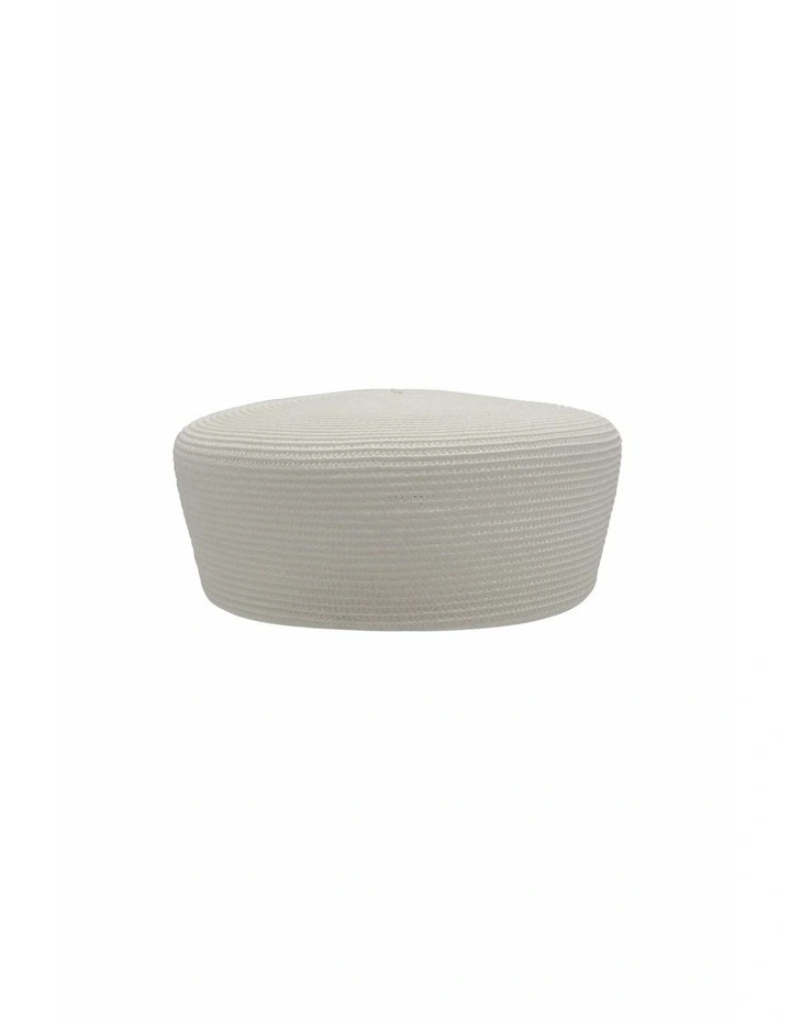 Gillian Pillbox Hat in Ivory White image 3