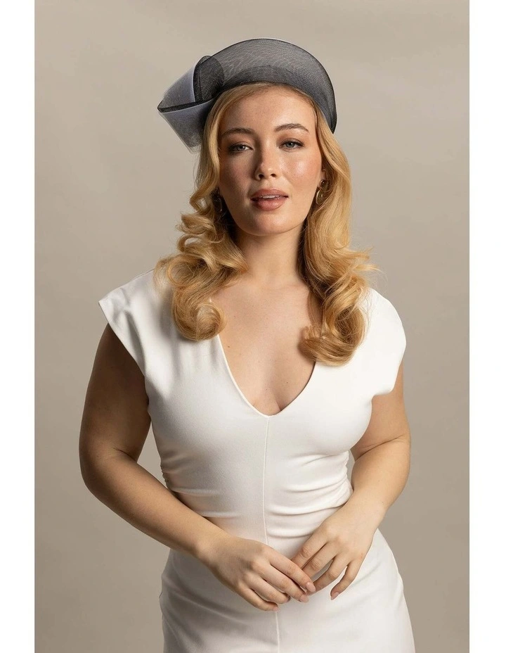 Britney Fascinator in Black and White image 1