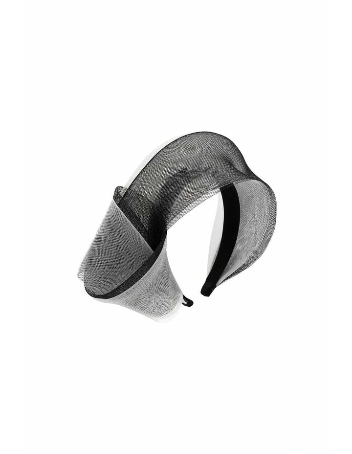 Britney Fascinator in Black and White image 2