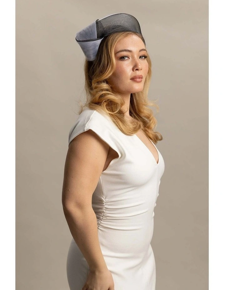 Britney Fascinator in Black and White image 3