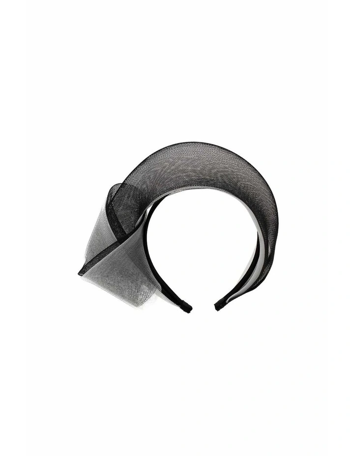 Britney Fascinator in Black and White image 4