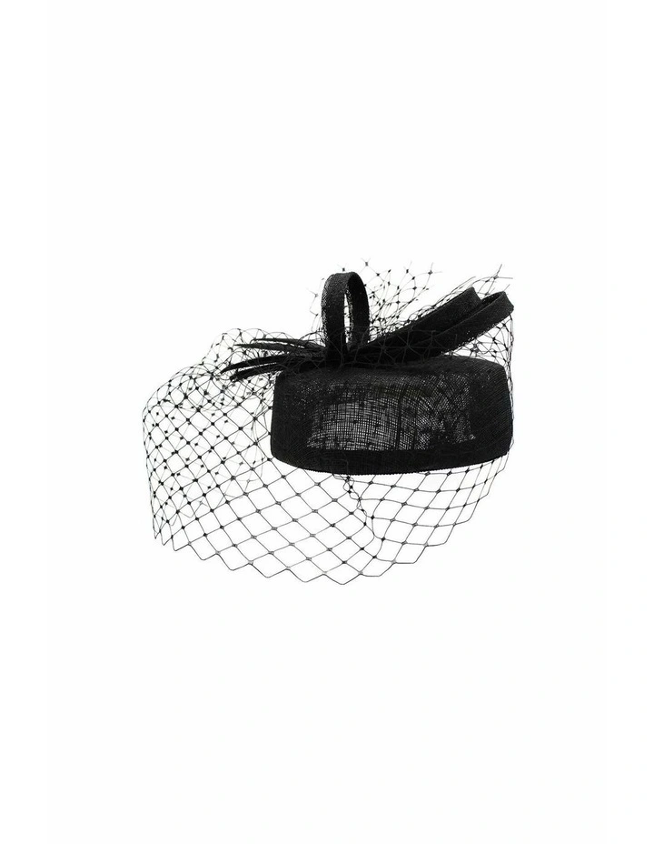 Cheryl Pillbox Hat in Black image 2