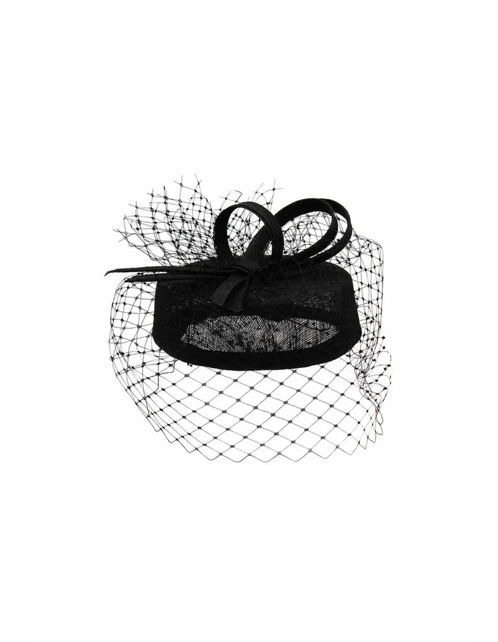 Cheryl Pillbox Hat in Black image 4
