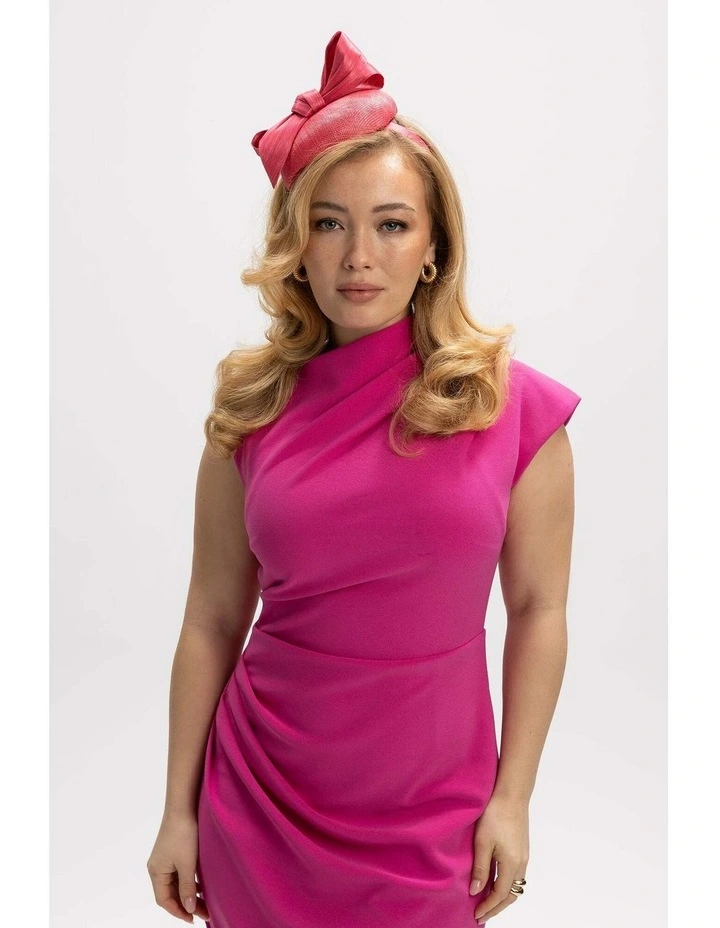 Rosie Fascinator in Hot Pink image 3