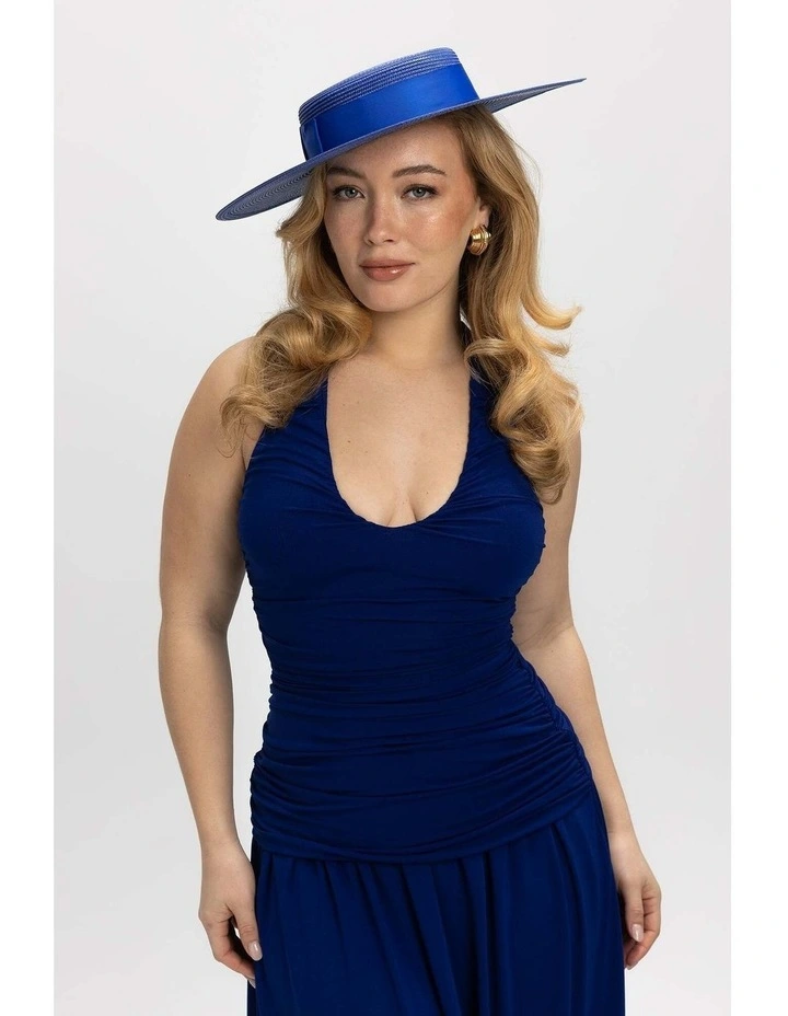 Macy Racewear Boater in Deep Blue image 4