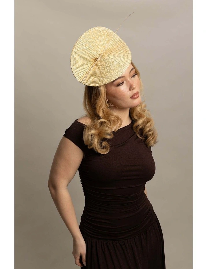 Frita Fascinator in Natural Beige image 4