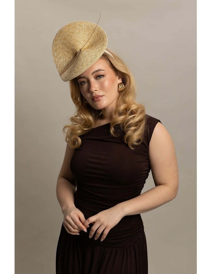 Frita Fascinator in Natural Beige image 6
