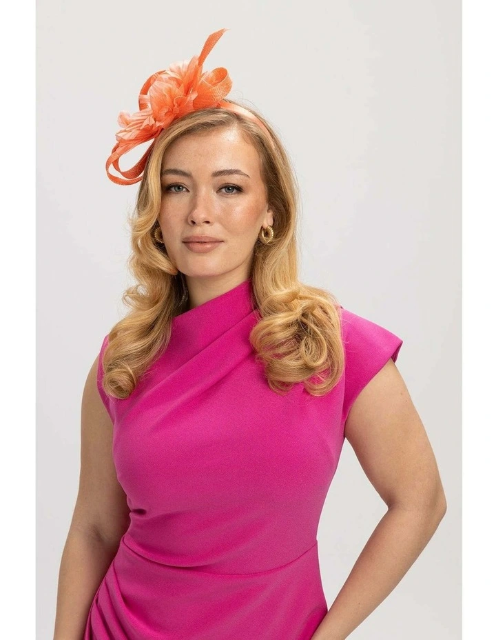 Wrenn Fascinator in Orange image 1