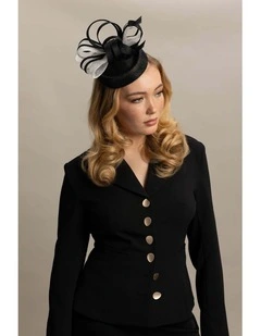 Nella Fascinator in Black & White