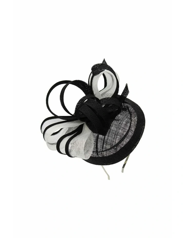 Nella Fascinator in Black & White image 2