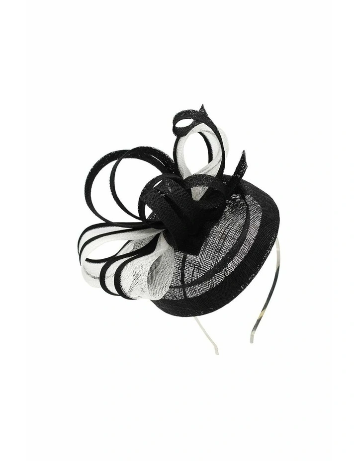 Nella Fascinator in Black & White image 4