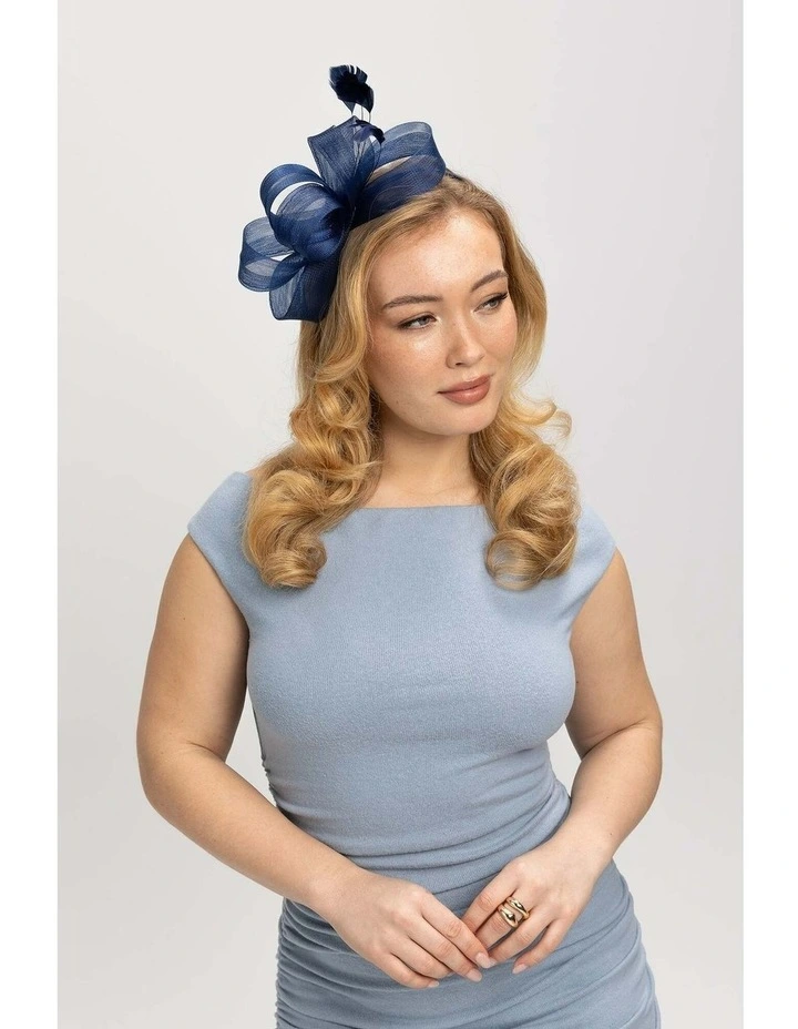 Nyla Fascinator in Navy Blue image 1