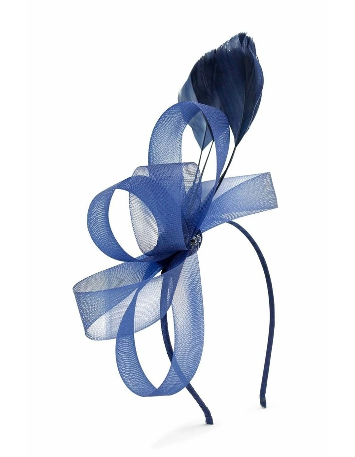Nyla Fascinator in Navy Blue image 2