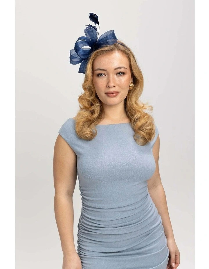 Nyla Fascinator in Navy Blue image 3