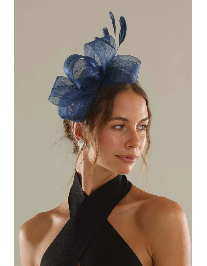Nyla Fascinator in Navy Blue image 6