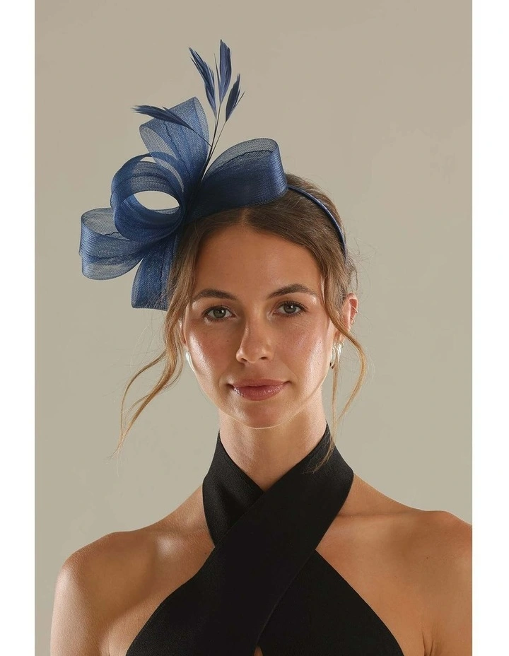 Nyla Fascinator in Navy Blue image 7