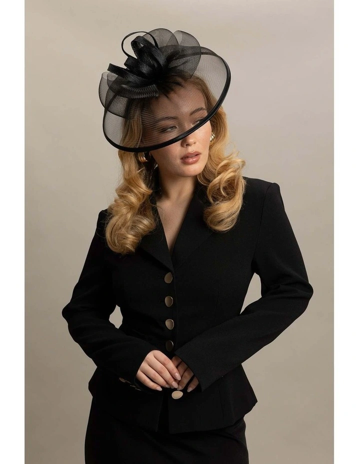 Tessa Fascinator in Black image 1