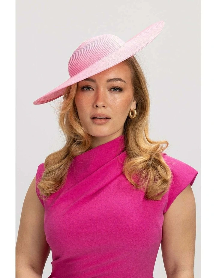 Mona Racewear Plate Hat in Bright Pink image 3
