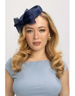 Juliet Fascinator in Navy Blue