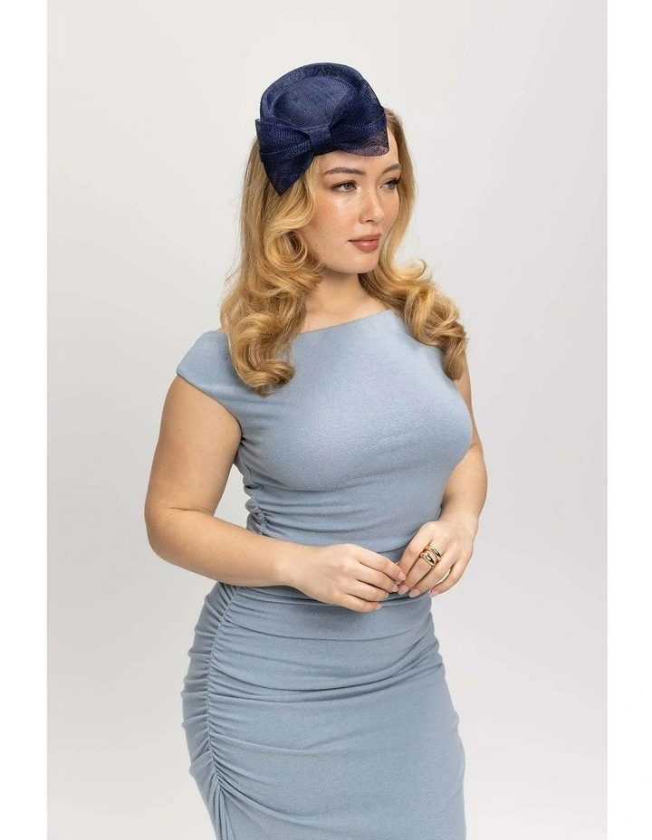 Juliet Fascinator in Navy Blue image 2
