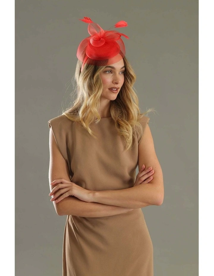 Elisa Fascinator in Red image 1