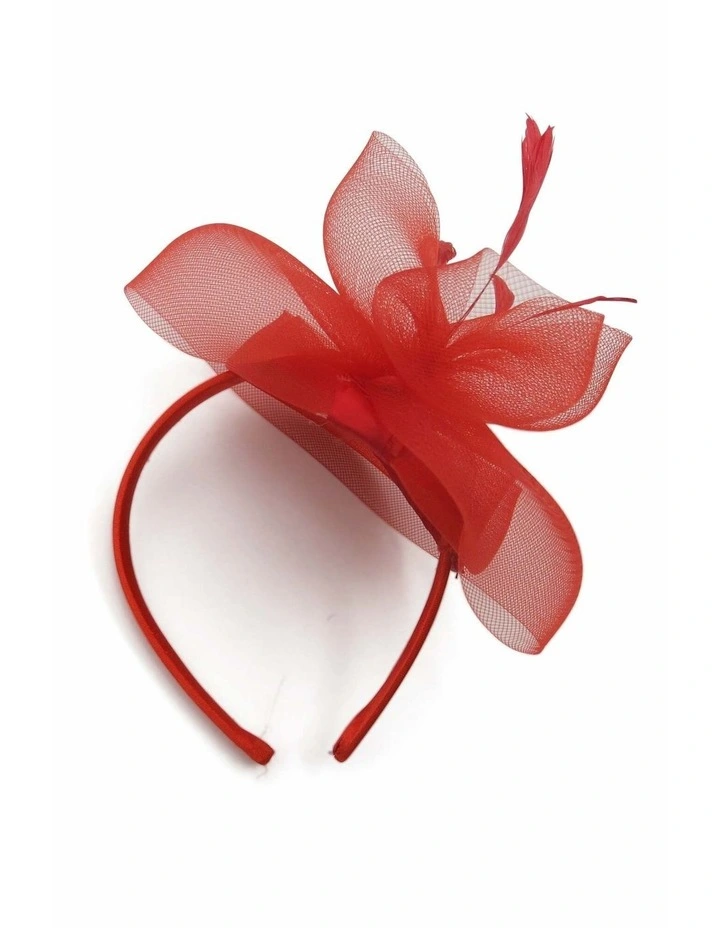Elisa Fascinator in Red image 6