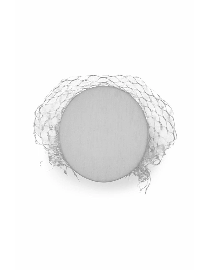 Zahra Pillbox Hat in White image 7