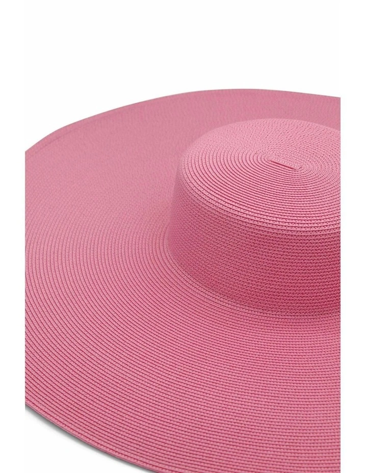 Savannah Racewear Wide-Brim Boater in Bright Pink image 5