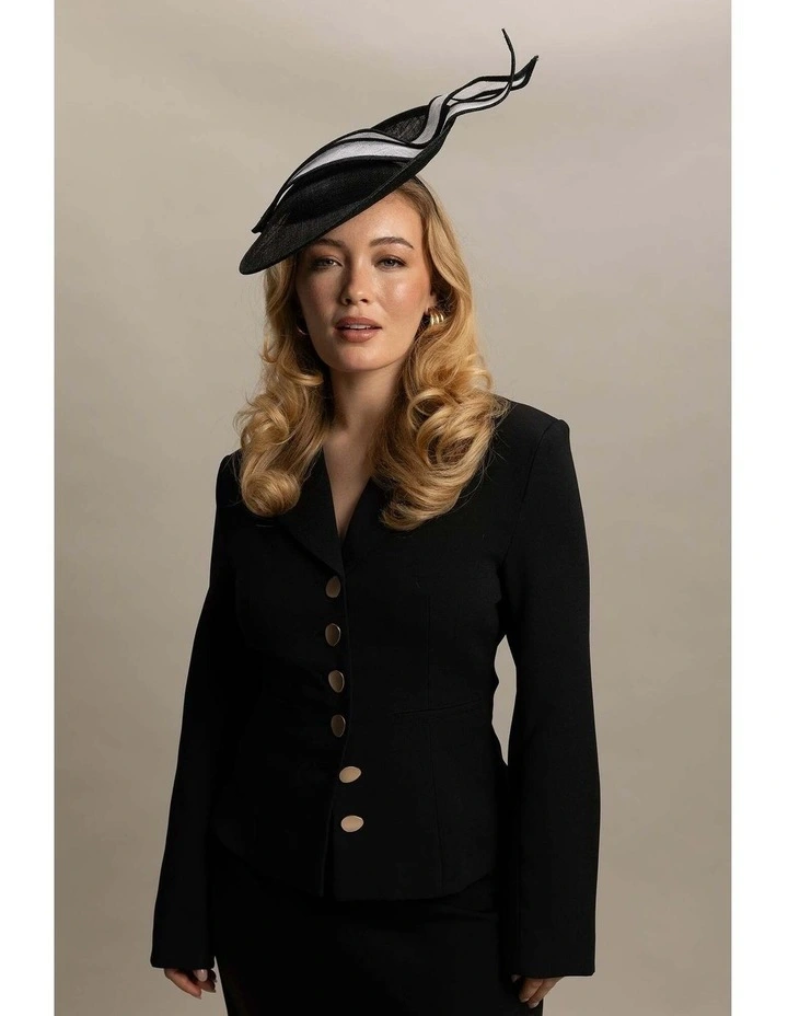 Yael Fascinator in Black image 3