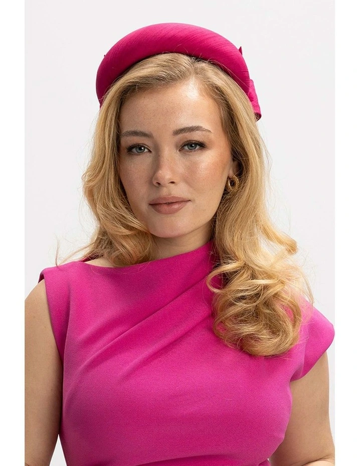 Samara Pillbox Hat in Hot Pink image 1