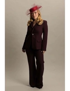 Danika Racewear Boater in Burgundy Red
