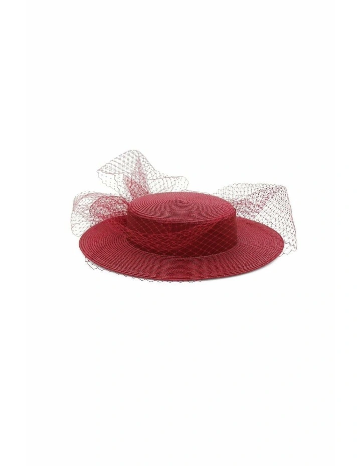Danika Racewear Boater in Burgundy Red image 3